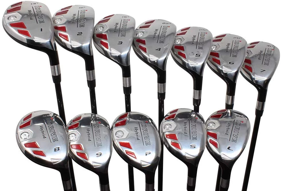 Women's Golf All Ladies iDrive Hybrids Complete Full Set which Includes: #1, 2, 3, 4, 5, 6, 7, 8, 9, PW, SW, LW. Lady Flex Right Handed Utility L Flex Club - Curated Treasures Market