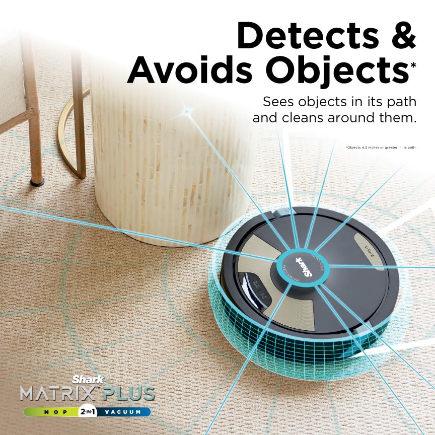 Shark AV752 ION Robot Vacuum, Tri-Brush System, Wifi Connected, 120 Min Runtime, Works with Alexa, Multi Surface Cleaning, White