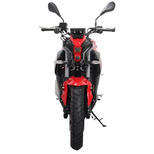 X-PRO Python 250 Electronic Fuel Injection Street Motorcycle with Manual Transmission, Electric Start! 17" Wheels! Assembled In Crate! (Black)