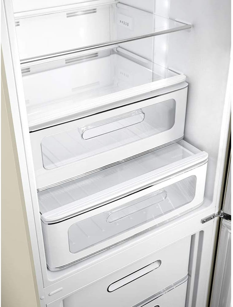 Smeg 50's Retro Style Aesthetic Left Hinge Pastel Blue Refrigerator, 9 cubic feet