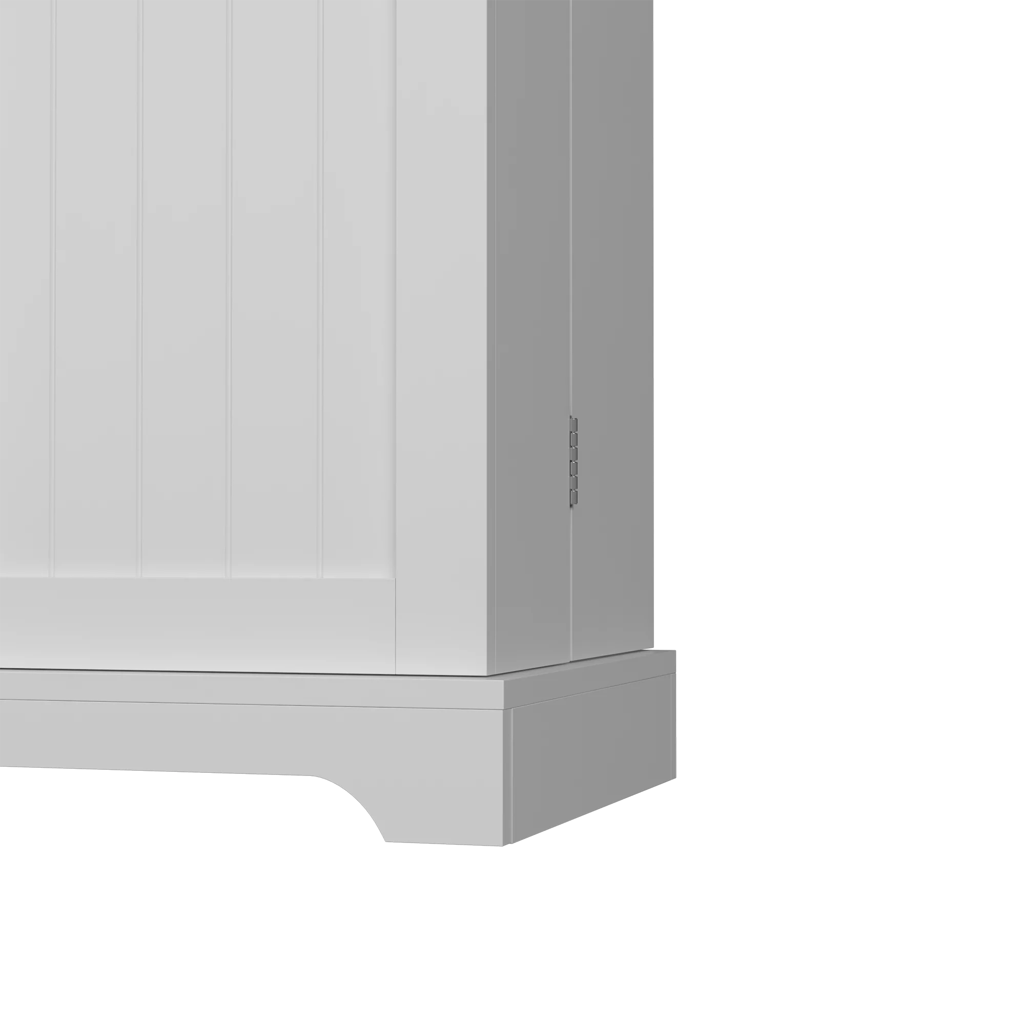 HOMEFORT Tall Kitchen Pantry Storage Cabinet with Doors and Shelves, Wooden Food Pantry Farmhouse Cupboard Freestanding Buffet for Kitchen Dining Living Room, White