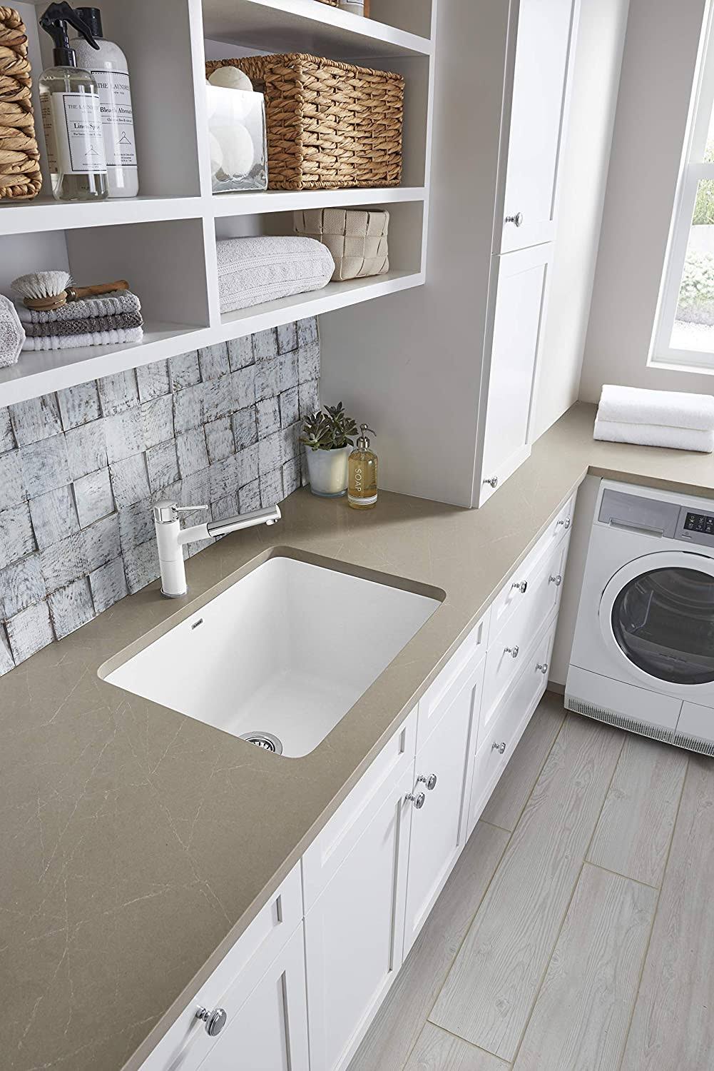 Blanco Alta Pull Out Spray Kitchen Faucet, White 441621