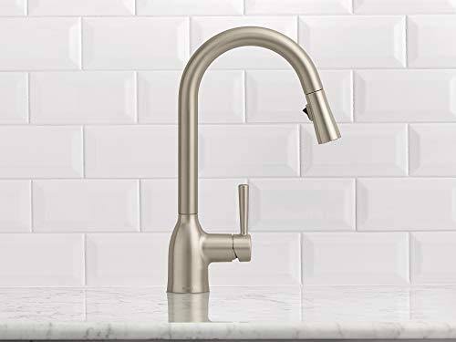 Moen 87233SRS Adler Pull Down Single Handle Kitchen Faucet with Power Clean Finish: Spot Resist Stainless