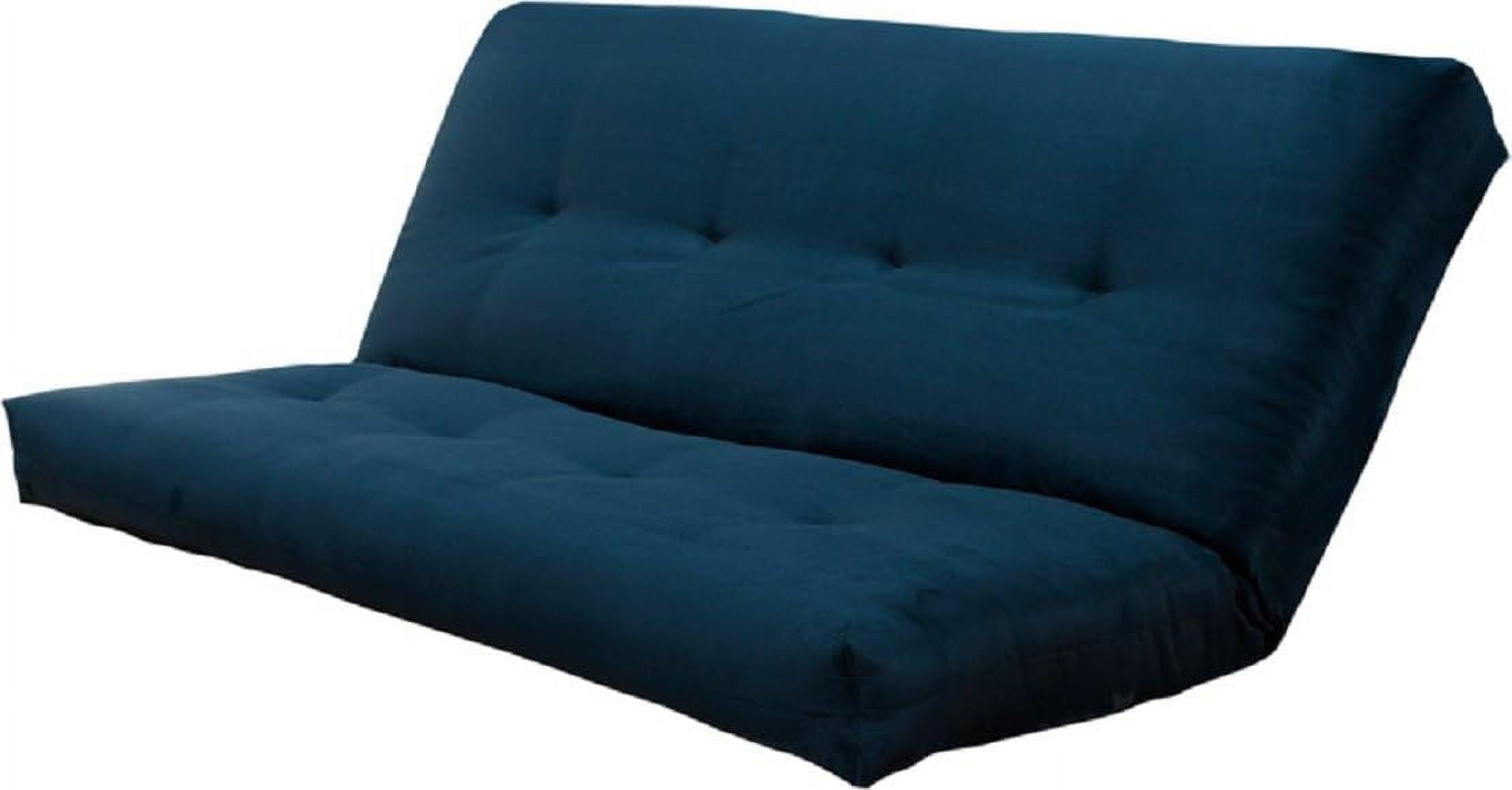 Futon Mattress INNERSPRING Full Size Sleeper Bed Replacement Suede Fabric (Navy)