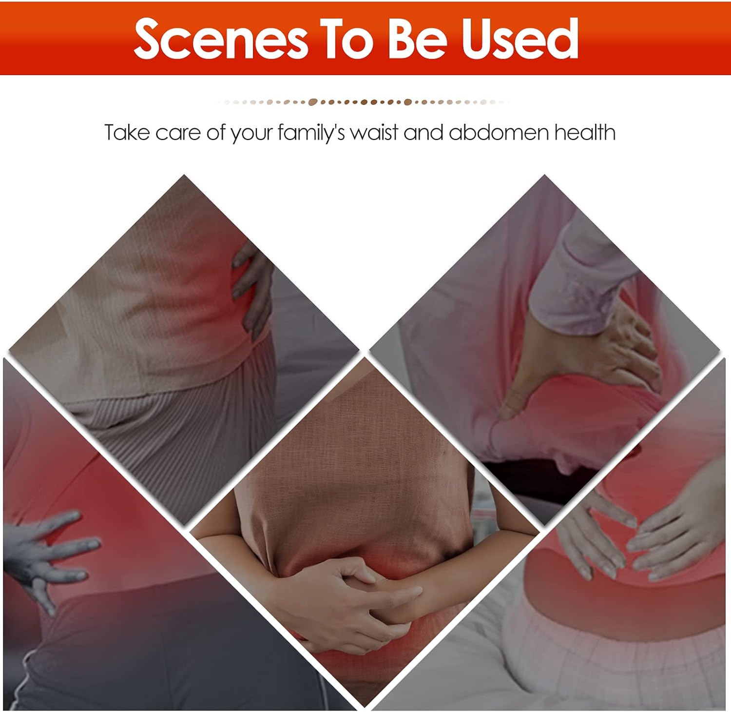 Red Infrared Light Therapy Device, Waist Belt,660nm LED Red Light and 850nm Near-Infrared Light are Used for Pain Relief and Muscle Relaxation,Red Light Therapy for Body(Blue）.