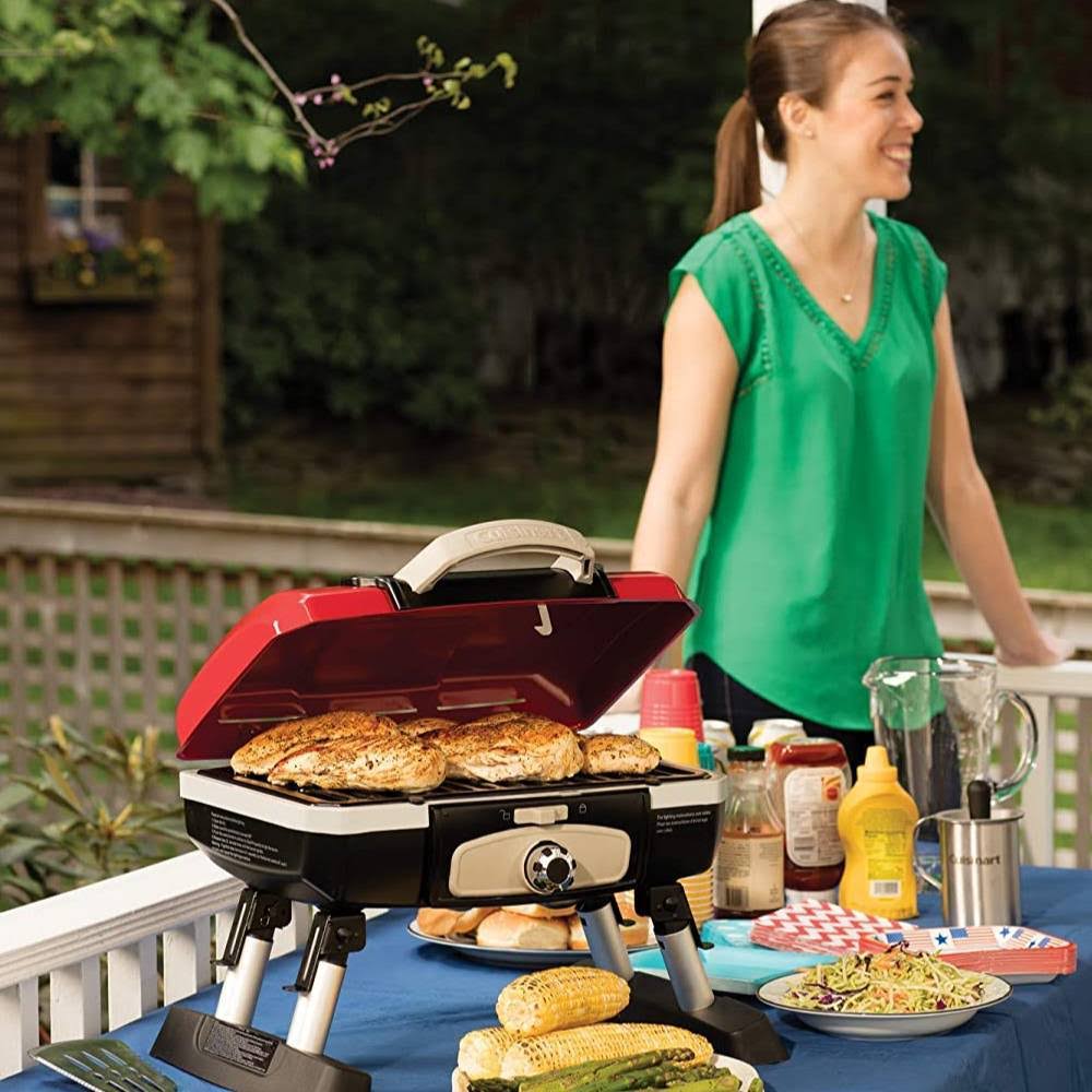 Cuisinart Cgg 180t Petit Gourmet Portable Tabletop GAS Grill Red