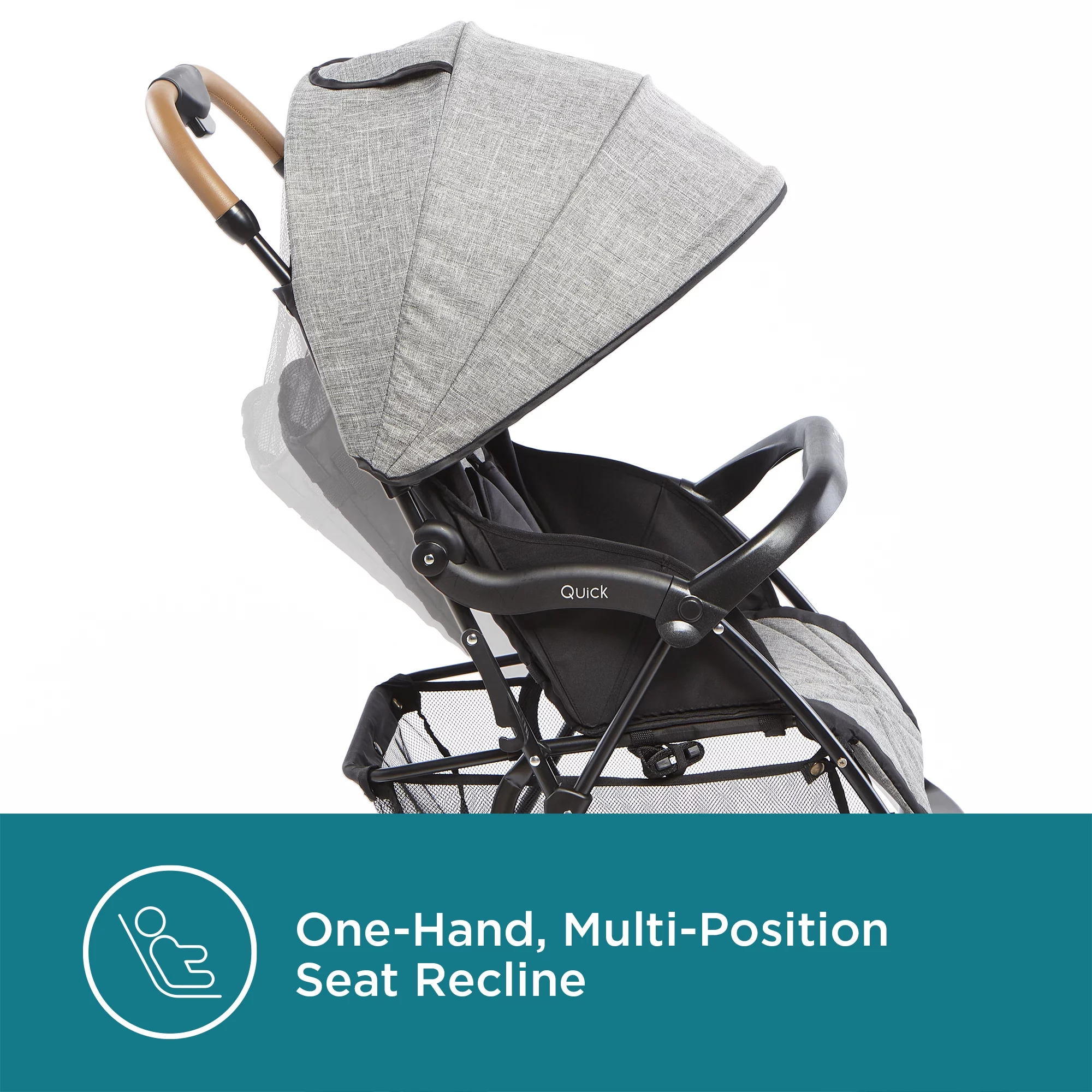 Contours Quick® Lightweight Travel Stroller, Compact Newborn Stroller, Gray