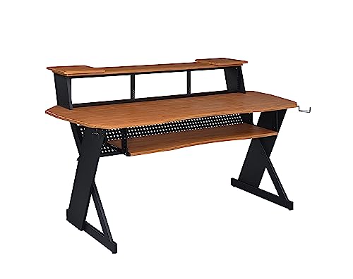 EX100 Series Music Studio Desk Workstation with 3 x 4U Rack (Cherry)