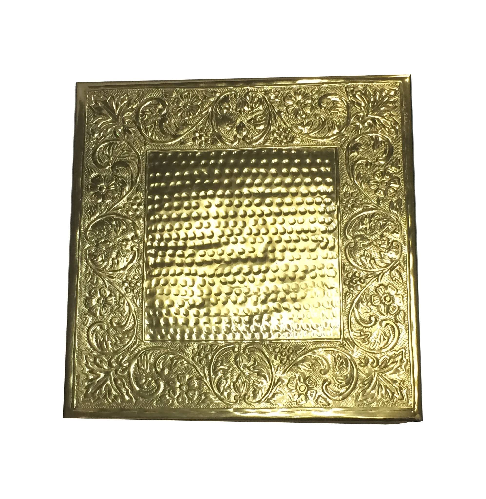 GiftBay Gold Wedding Cake Stand Square 18x22 Aluminum Metal