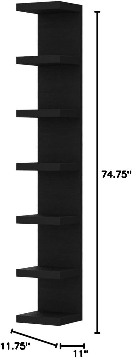 LACK IKEA Shelving Unit: Black/Brown [75" x 12" x 4"]
