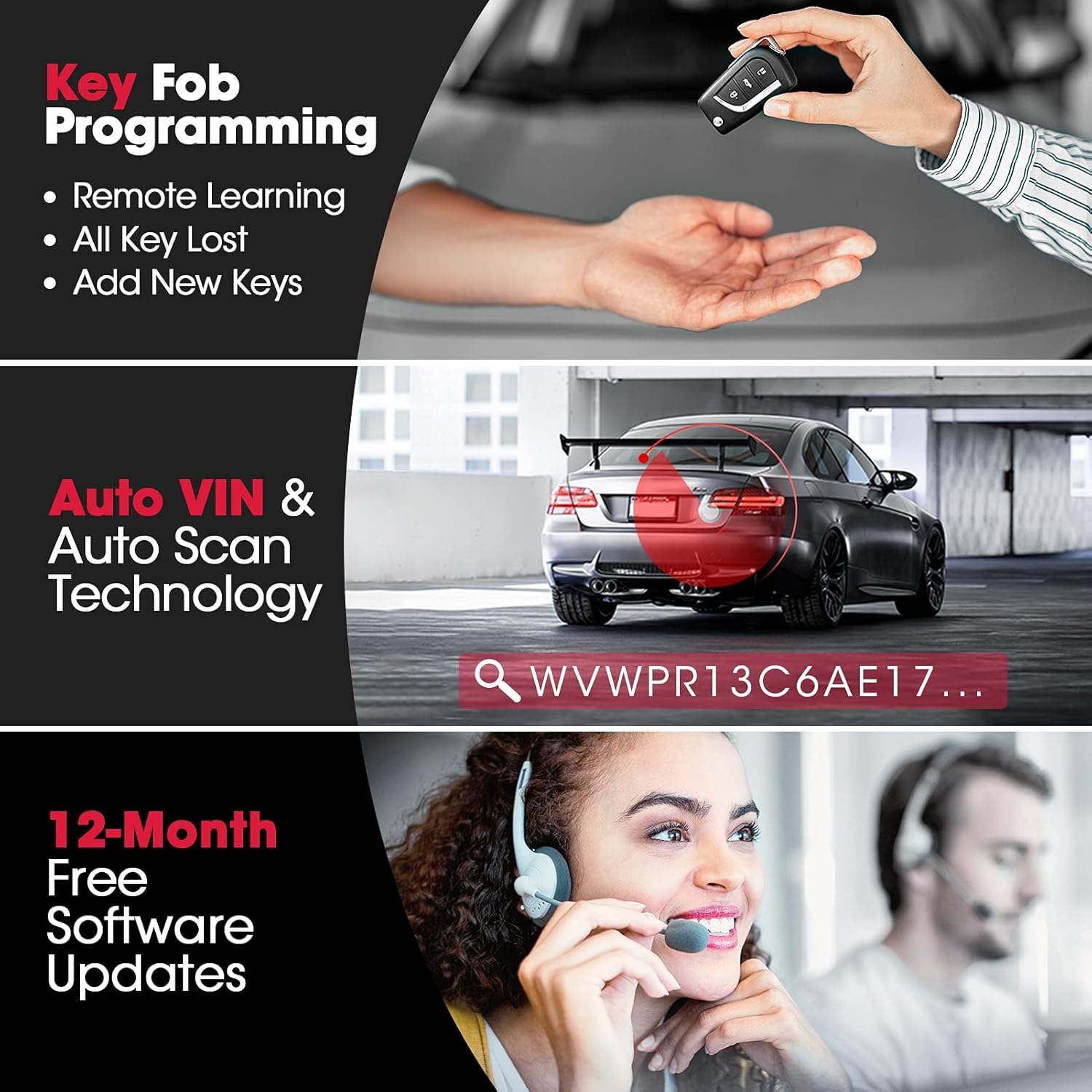 Autel Scanner MaxiPRO MP808 OBD2 Diagnostic Scan Tool with Bi-directional Control, Key Fob Programming, ABS bleeding brake, Reset Functions including Oil Reset, EPB, SAS, DPF, BMS, ABS, SRS, TPMS