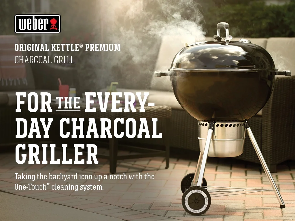 Weber Original Kettle Premium 22" Black Charcoal Grill