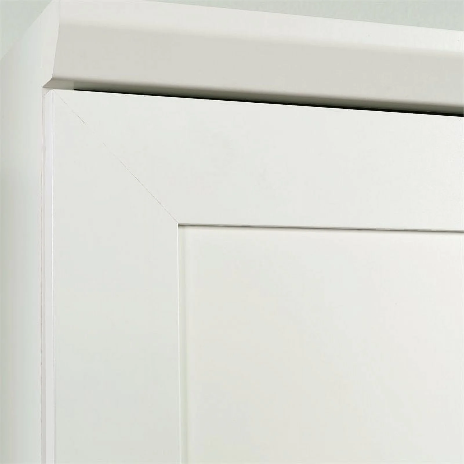 Pemberly Row Transitional Engineered Wood Single Door Pantry in White