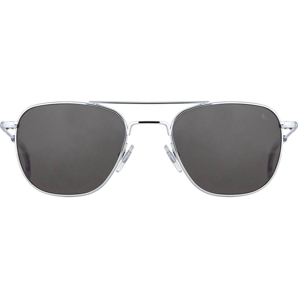 American Optical Original Pilot Metal Unisex Sunglasses, Silver