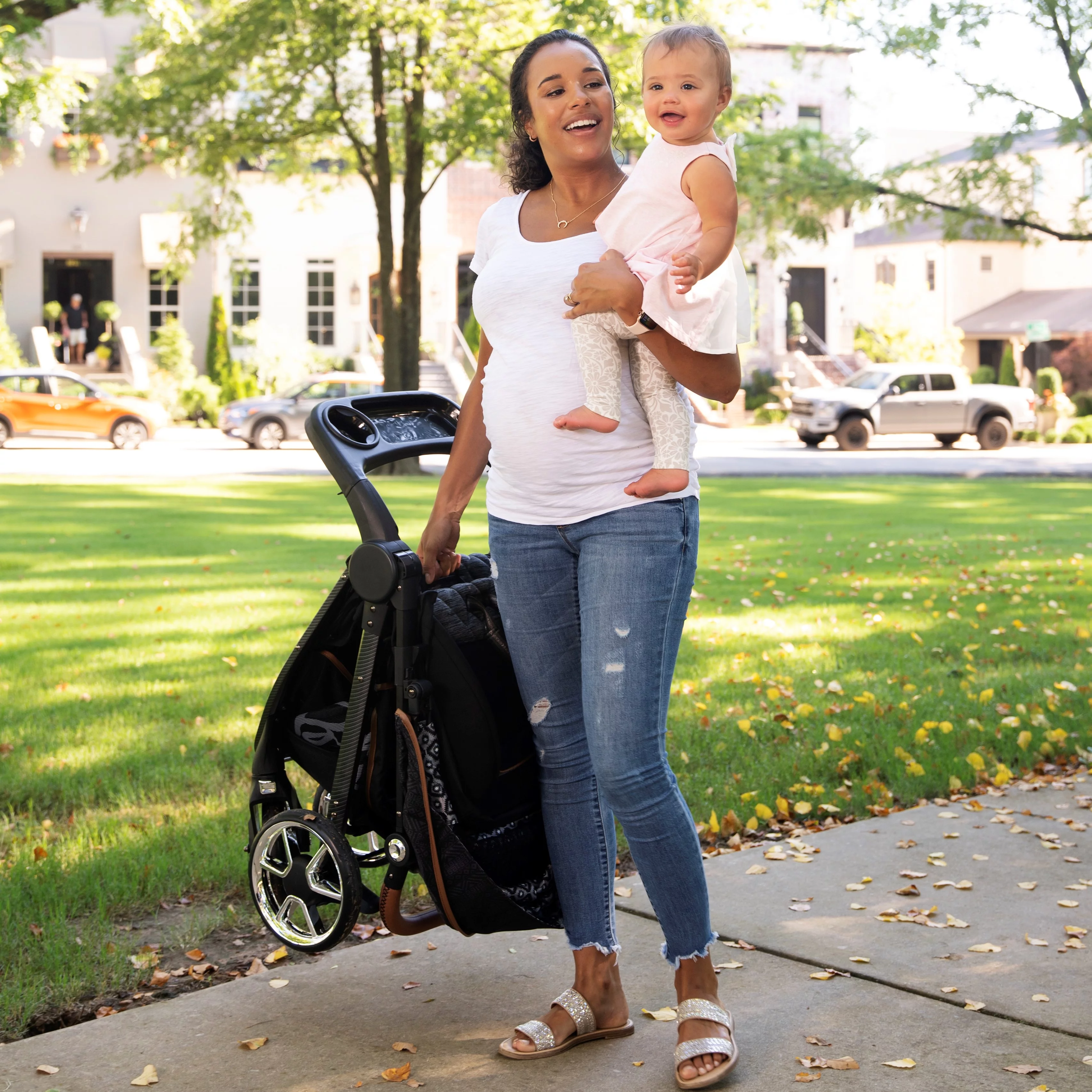 Monbebe Bolt Travel System Stroller and Infant Car Seat, Urban Boho