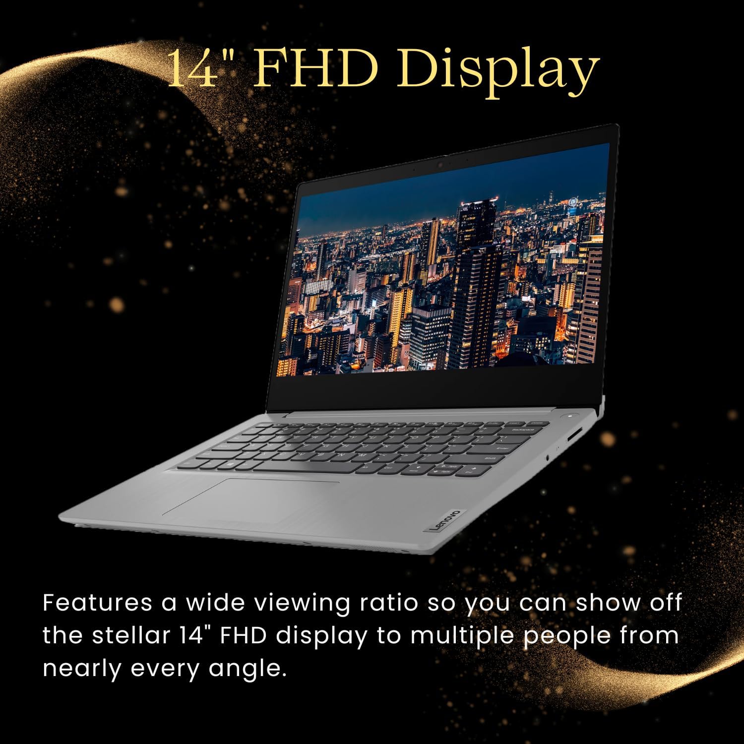 Lenovo IdeaPad 3 Laptop, 14" FHD Display, Intel Core i5-1135G7, 12GB RAM, 512GB SSD, Camera, SD Card Reader, Bluetooth, Wi-Fi 6, Windows 11 Home, Grey