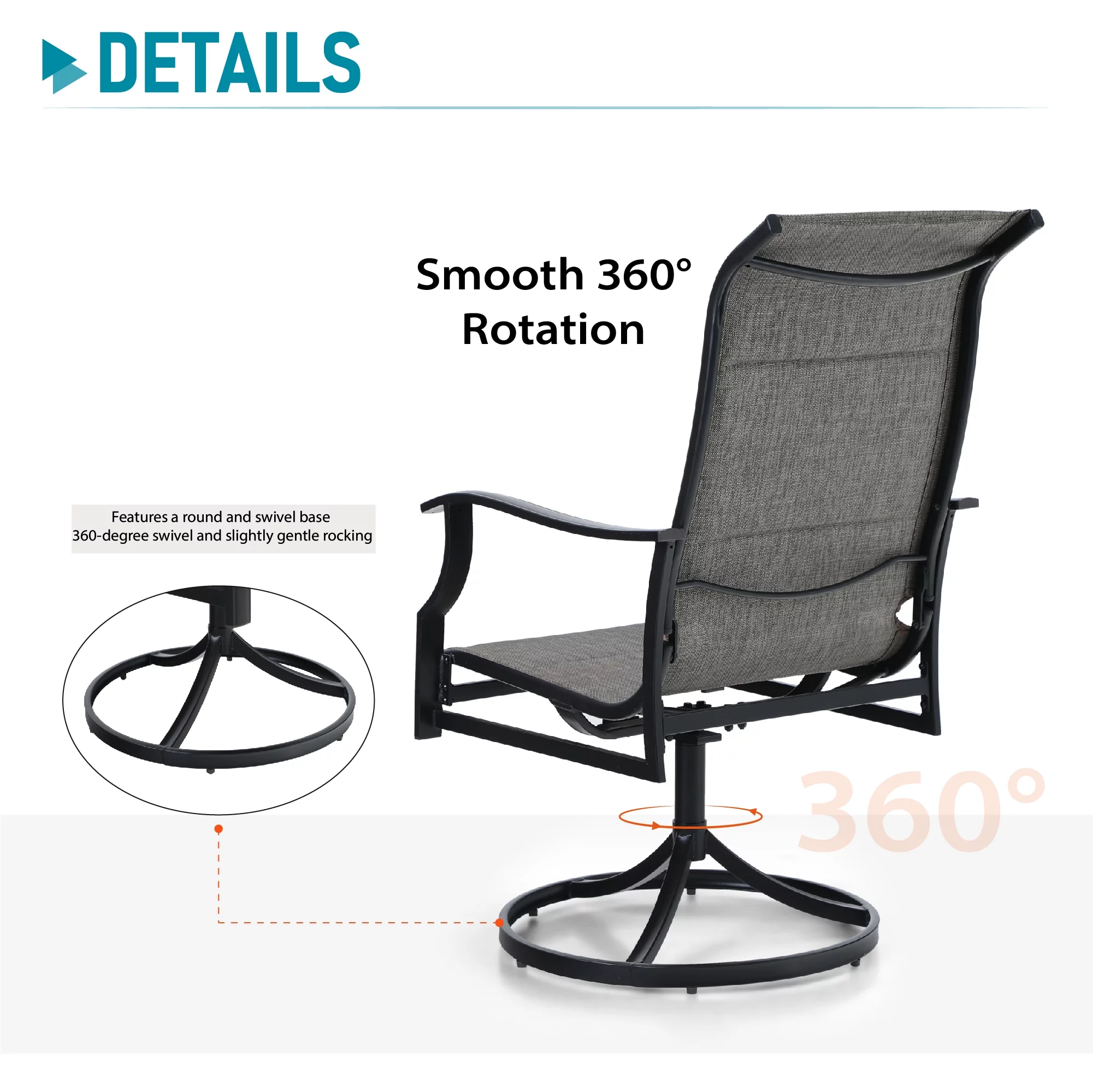 Sophia & William 7 Pieces Outdoor Patio Dining Set High Back Chairs and Table Set