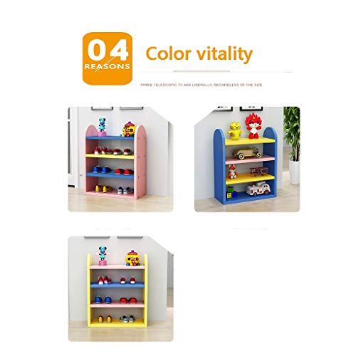 Shoe Rack,Children's Multi-Layer Cartoon Baby Shoe Storage Rack Small Colorful Storage Shelf Slipper Organizer Mini Standing Shoes Shelf Happy