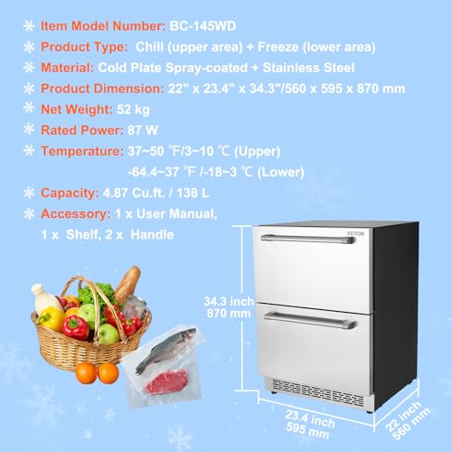 VEVOR beverage refrigerator new