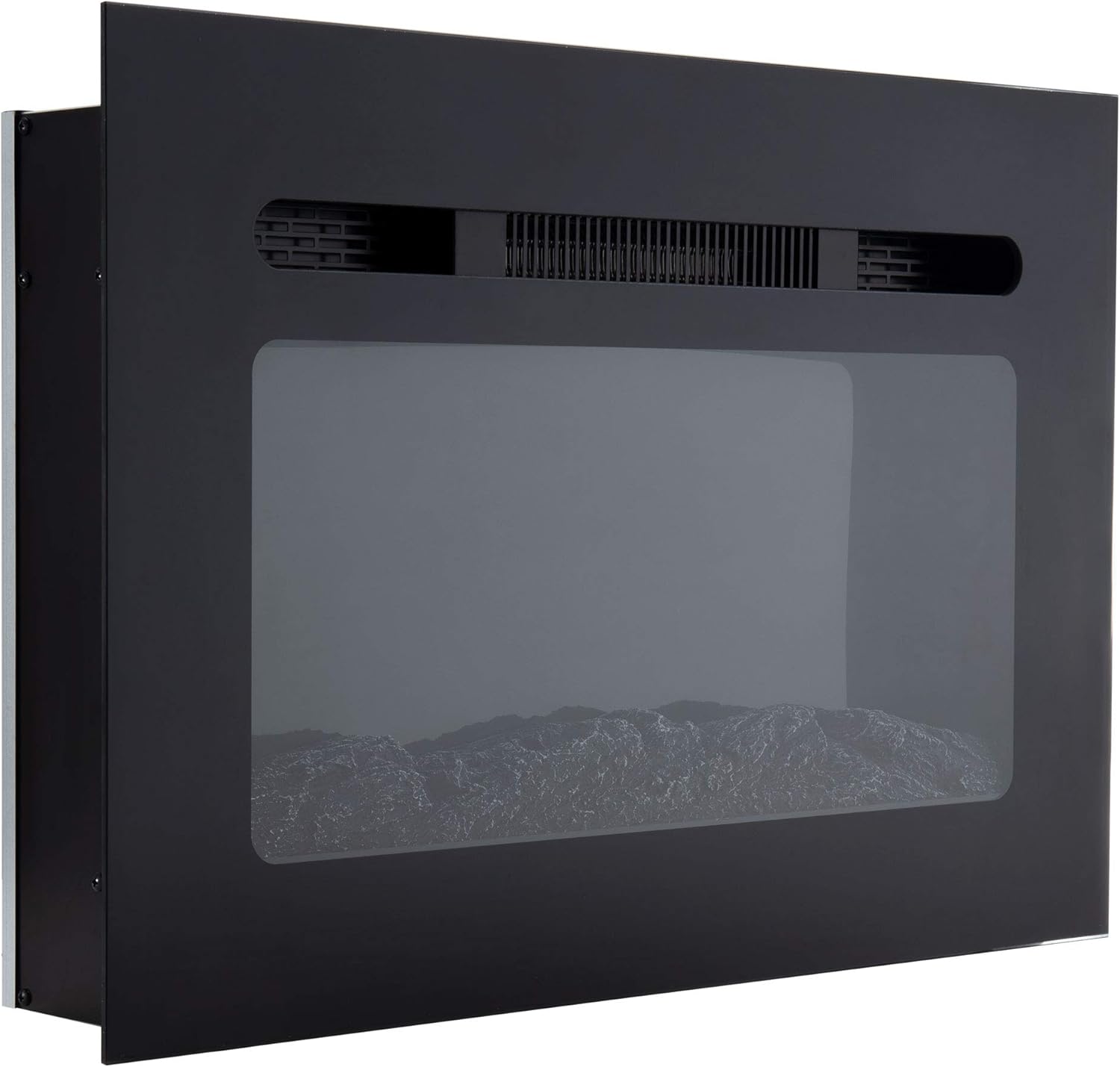 RecPro RV Fireplace 30" | Recessed Electric Fireplace | Glass with Log View | Includes Remote | Three Different Flame Color Options