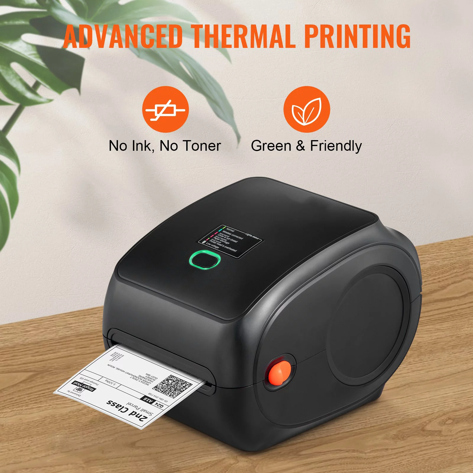 VEVOR Thermal Label Printer 4x6 300DPI USB/Bluetooth for Amazon eBay Etsy UPS