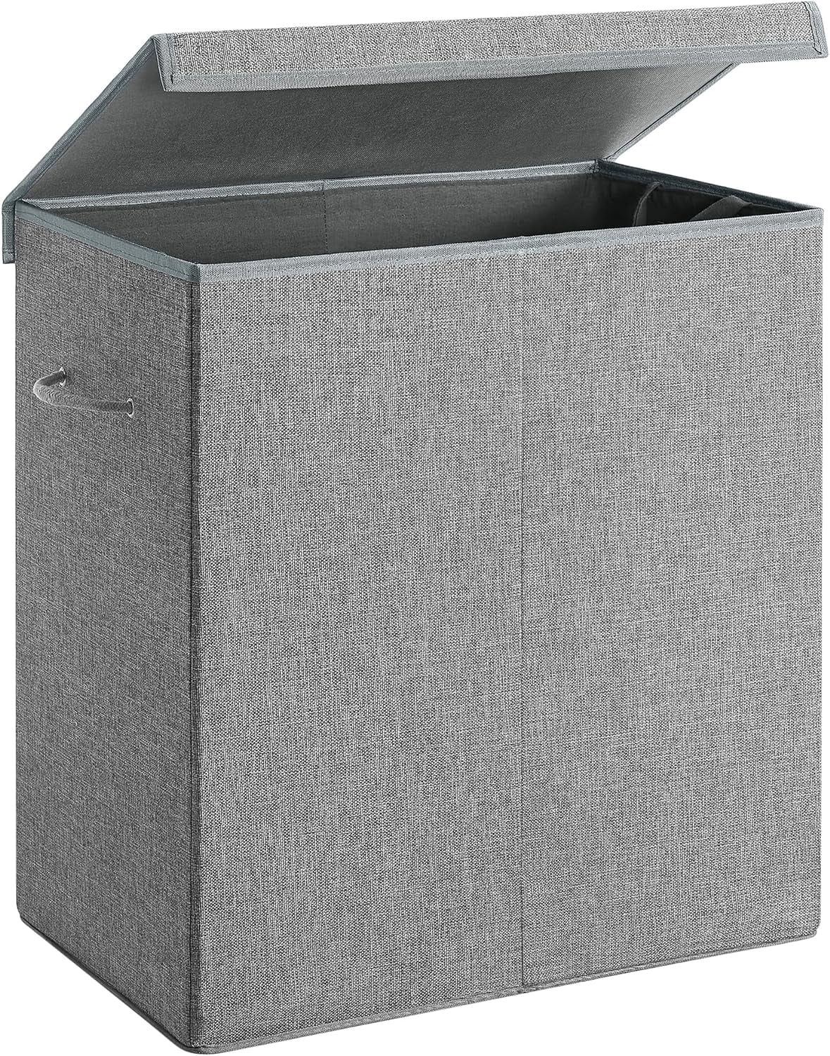 Sturdy Double Laundry Hamper with Lid, Removable Fabric Bag, 142L Large Clothes Hamper 2 Section, Laundry Basket with Handles for Closet, Laundry Room, Bedroom, Bathroom, Gray ULCB02G - Curated Treasures Market