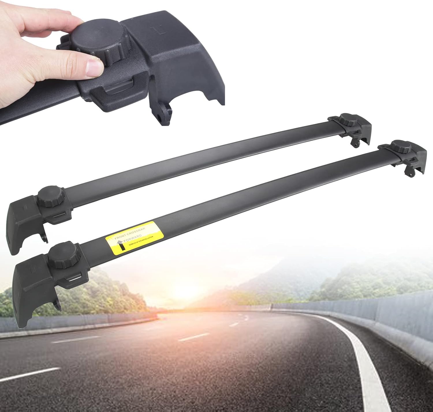 TBVECHI Roof Rack, Black Roof Rack Cross Bar Rail Compatible Fit for 2017 2018 2019 2020 Jeep Compass