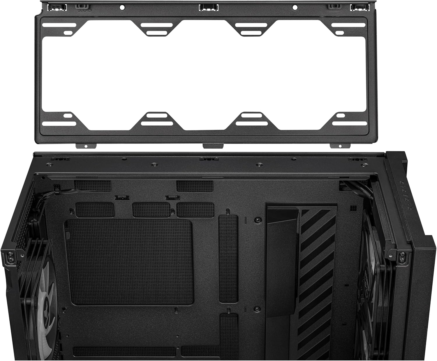 ASUS TUF Gaming GT302 ARGB ATX Mid-Tower PC Case – Four 140 x 28 mm ARGB Fans for High Airflow, Interchangeable Tempered Glass or Mesh Side Panels, Supports BTF Hidden-Connector Motherboards | Black