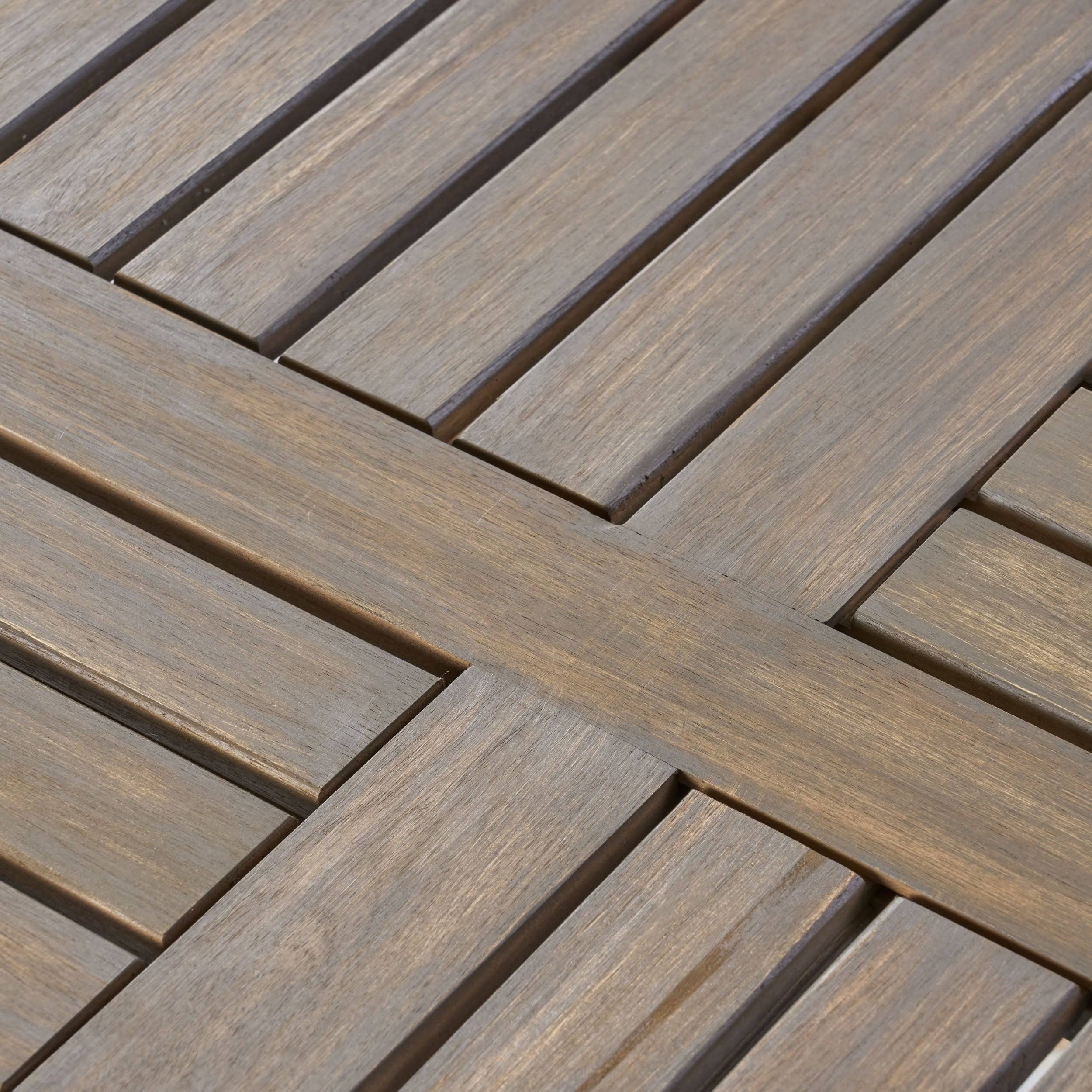 Christopher Knight Home Hermosa Outdoor Acacia Wood Square Dining Table Gray