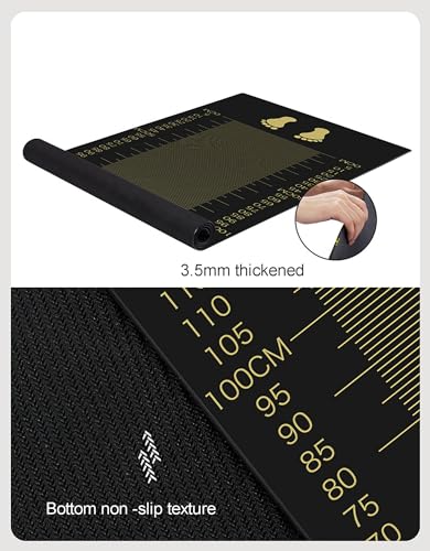 Standing Long Jump Test Mat,Non-Slip Practice Measuring Pad,PVC Long Jump Mat for Home Gym Flooring,Indoor Outdoor Flooring Jump Roping Training Mat for Kids/Adult,Set of 2