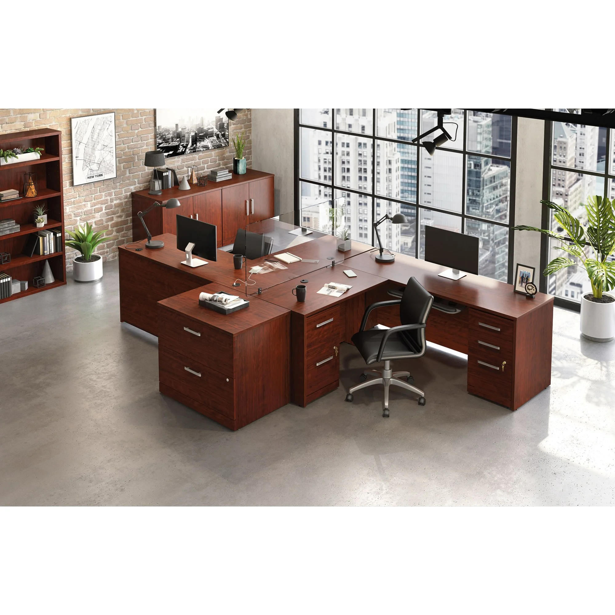 Sauder Affirm Engineered Wood Mobile File Cabinet (Assembled) in Classic Cherry
