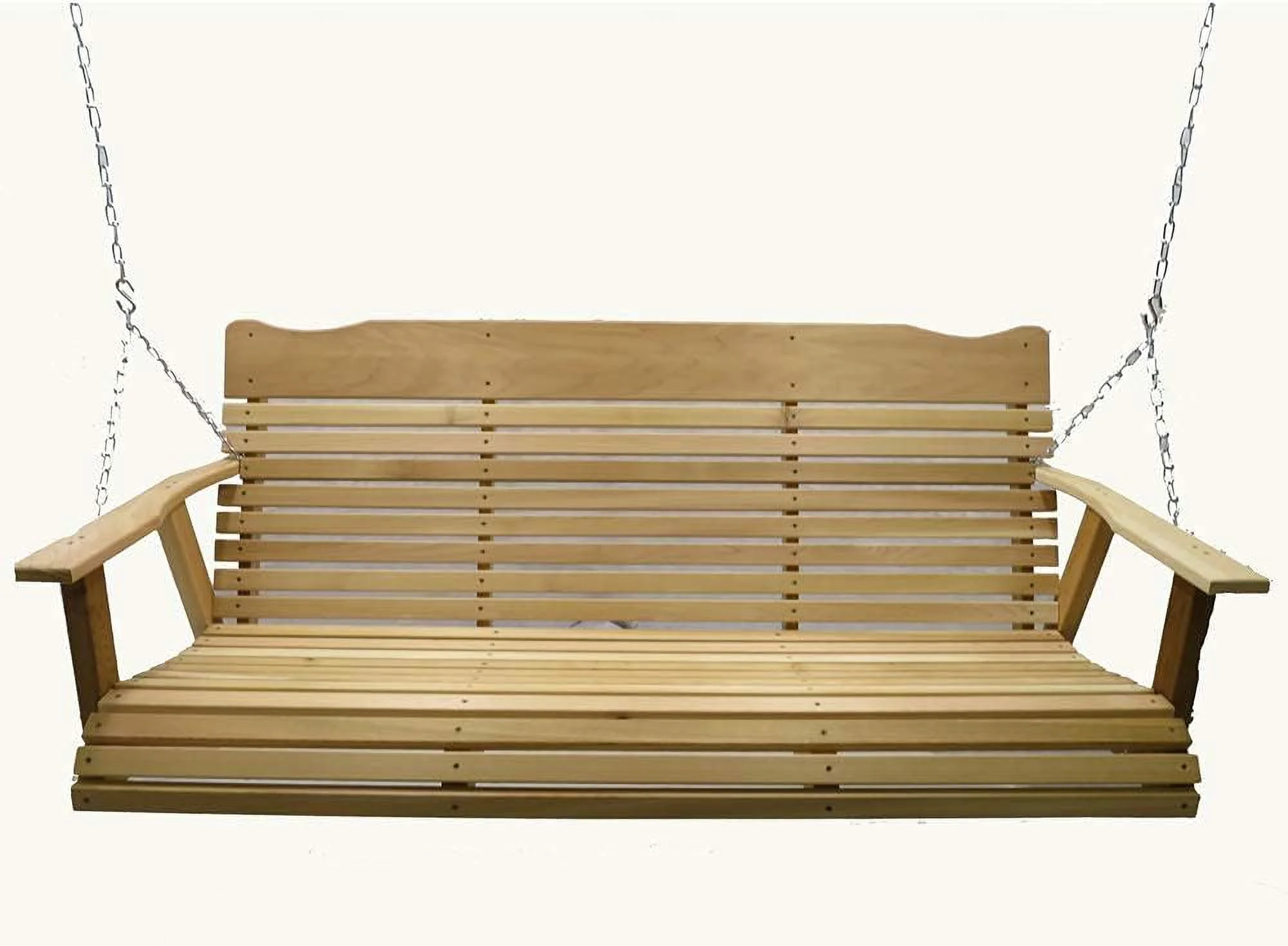 5 Foot Natural Cedar Porch Swing, Amish Crafted, Includes Chain &