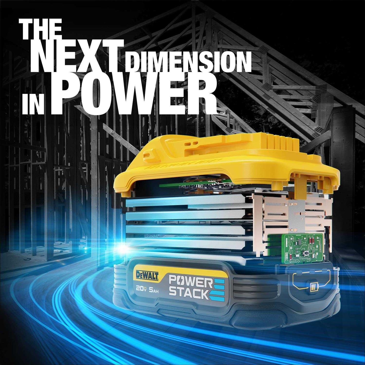 Dewalt POWERSTACK 20V MAX 5Ah Battery DCBP520 - Shop Hardware Tools Online Store
