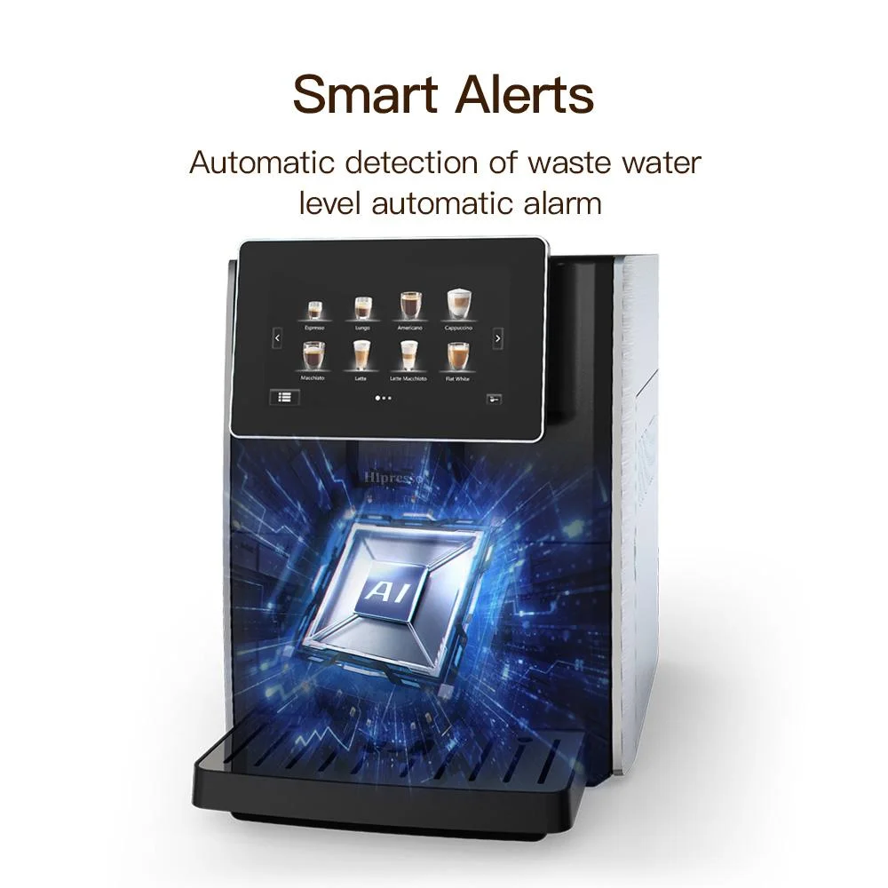 Hipresso Programmable Super-automatic Espresso Coffee Machine with Large 7 inches HD TFT Display