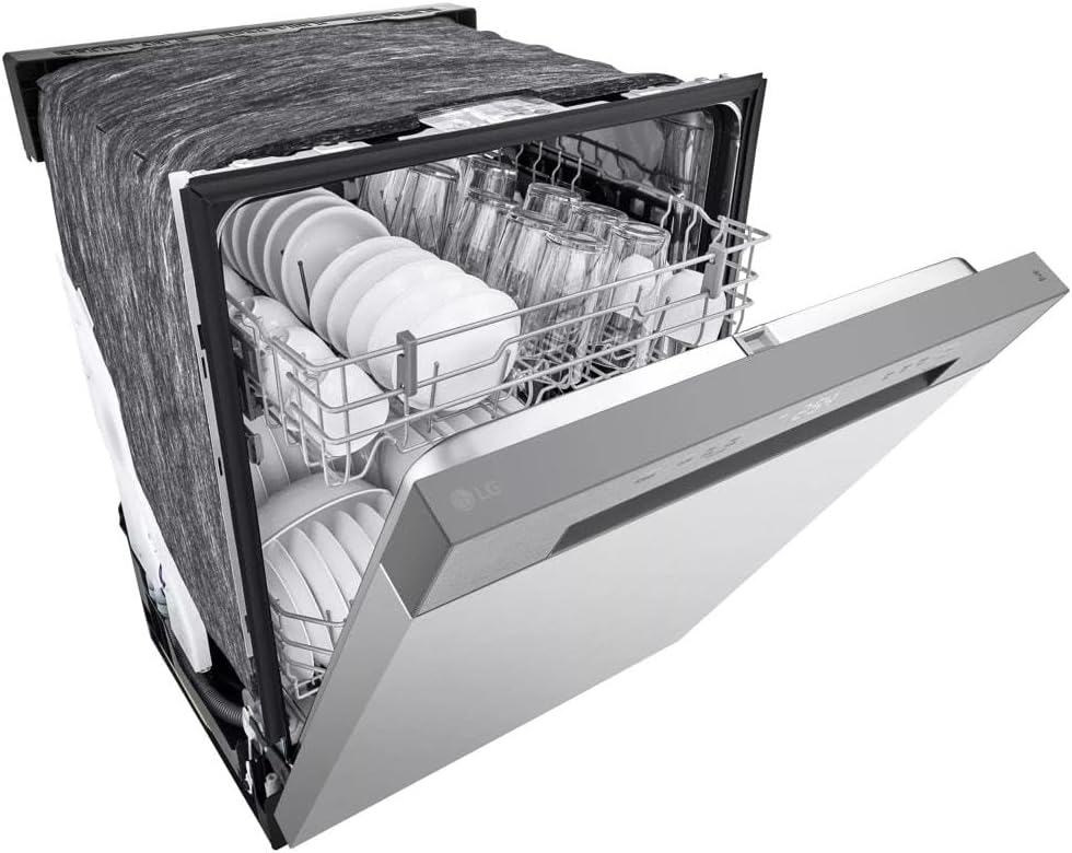 LG 24-Inch Front Control Dishwasher with SenseClean in Stainless Steel - LDFC2423V
