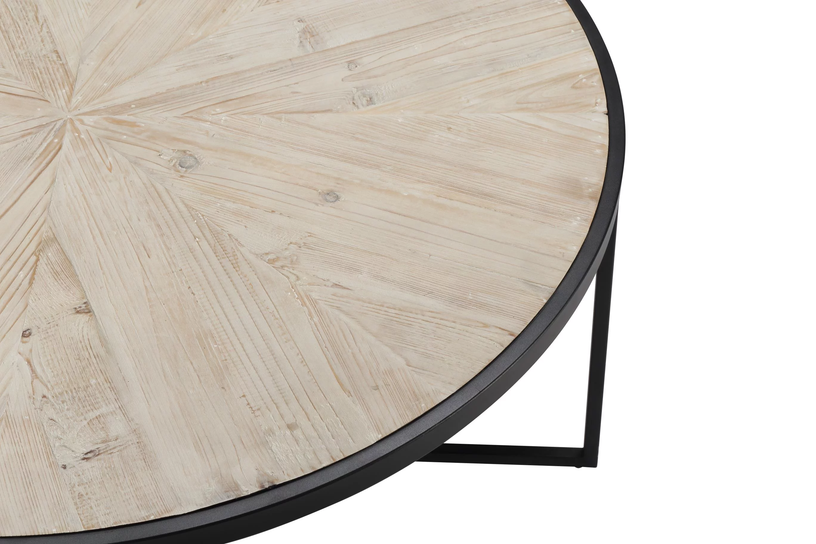 Boraam Olivia Black Finish Round Coffee Table with 4 Nesting Stools