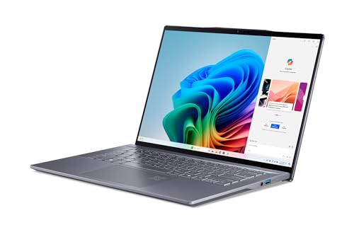 Acer Swift 14 AI Copilot+ PC | 14.5" 2.5K 120Hz Display | Unlock AI Experiences | Snapdragon X Plus 10-Core Processor | 16GB LPDDR5X | 1TB Gen 4 SSD | Wi-Fi 7 | Windows 11 Home | SF14-11-X128