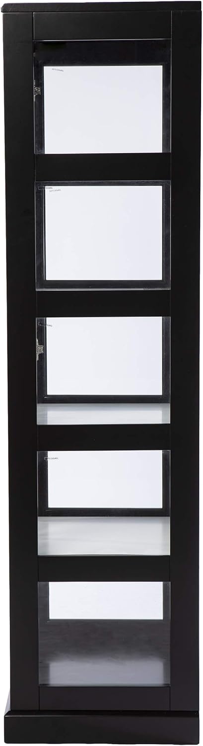 SEI Furniture Burland Curio Cabinet, Black
