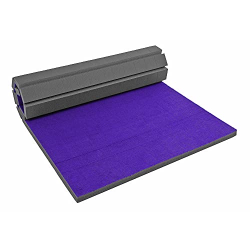 IncStores Cheer Mat | Rollout Gymnastics Mat with a Grippy Gym Carpet Top | Portable Cheerleading Gym Mats for Home Workout and Practice