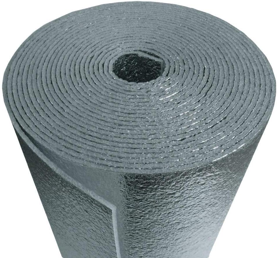 AES R-8 HVAC Duct Wrap Insulation Reflective 2 Sided Foam Core 4' x 12' (48 Sq Ft)