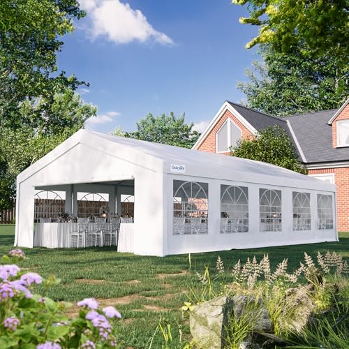Quictent 20x20 Party Tent Heavy Duty Outdoor Canopy Tent Carport Wedding Event Shelter BBQ Wedding Tents for Parties with Storage Bags(Mesh)