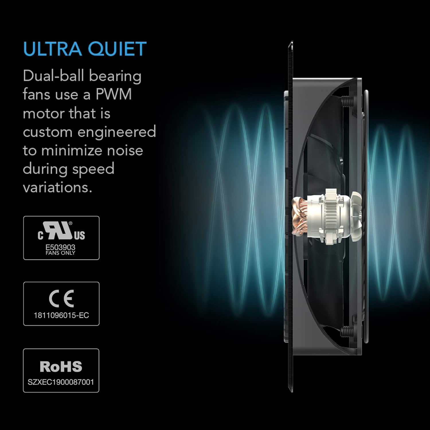 AC Infinity AIRPLATE S3, Quiet Cooling Fan System 6 with Speed Control, for Home Theater AV Cabinets
