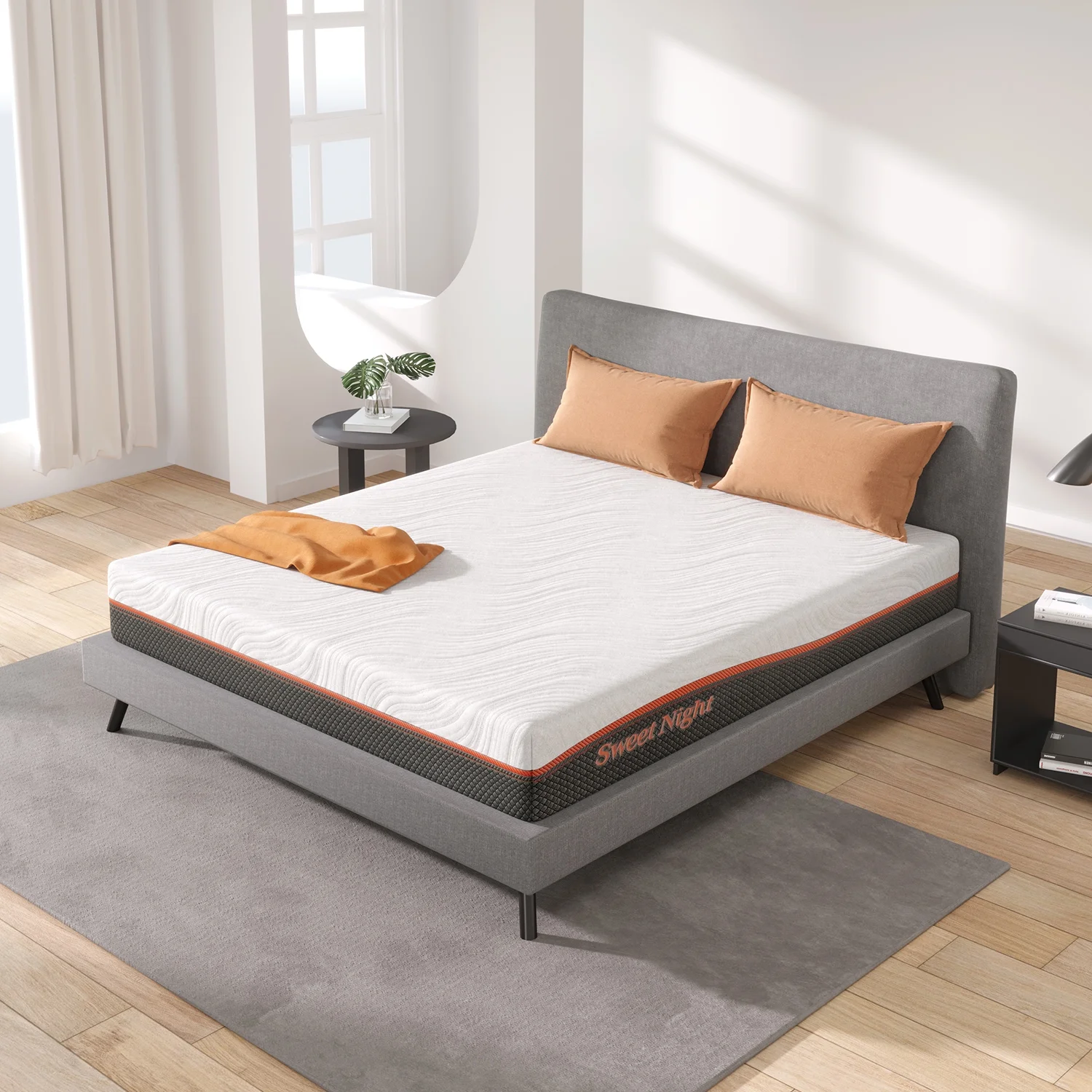 Sweetnight 10" Hybrid of Gel Memory Foam Mattress, Pocket Spring Mattresses in a Box, Queen