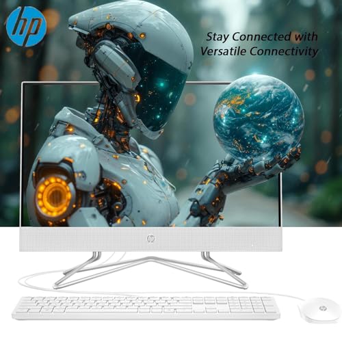 HP All-in-One Desktop Computer | 21.5" FHD 1920 x 1080 Display | 32GB RAM | 1TB Storage | Wired Keyboard & Mouse | Webcam | RJ-45 | Intel Dual-Core Processor | w/WOWPC Bundle | Windows 11 Pro