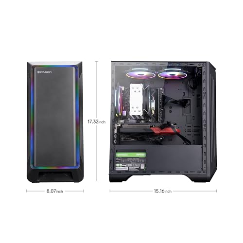 Gaming PC Desktop – AMD Ryzen7 5700G 3.8GHz, AMD Radeon Graphics, 1TB NVME SSD, 16GB DDR4 RAM 3200, 550W PSU, Windows 11 Home 64-bit