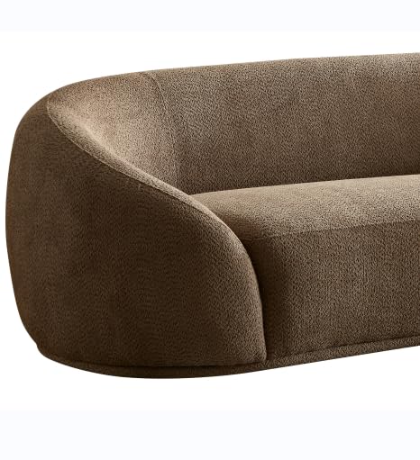 103.15" Curved Sofa Modern Curved Couch Living Room Oval Sectional Couch 3- seater Sofa Couch Luxury Boucle Sofas Couches for Living Room Apartment Office Cream
