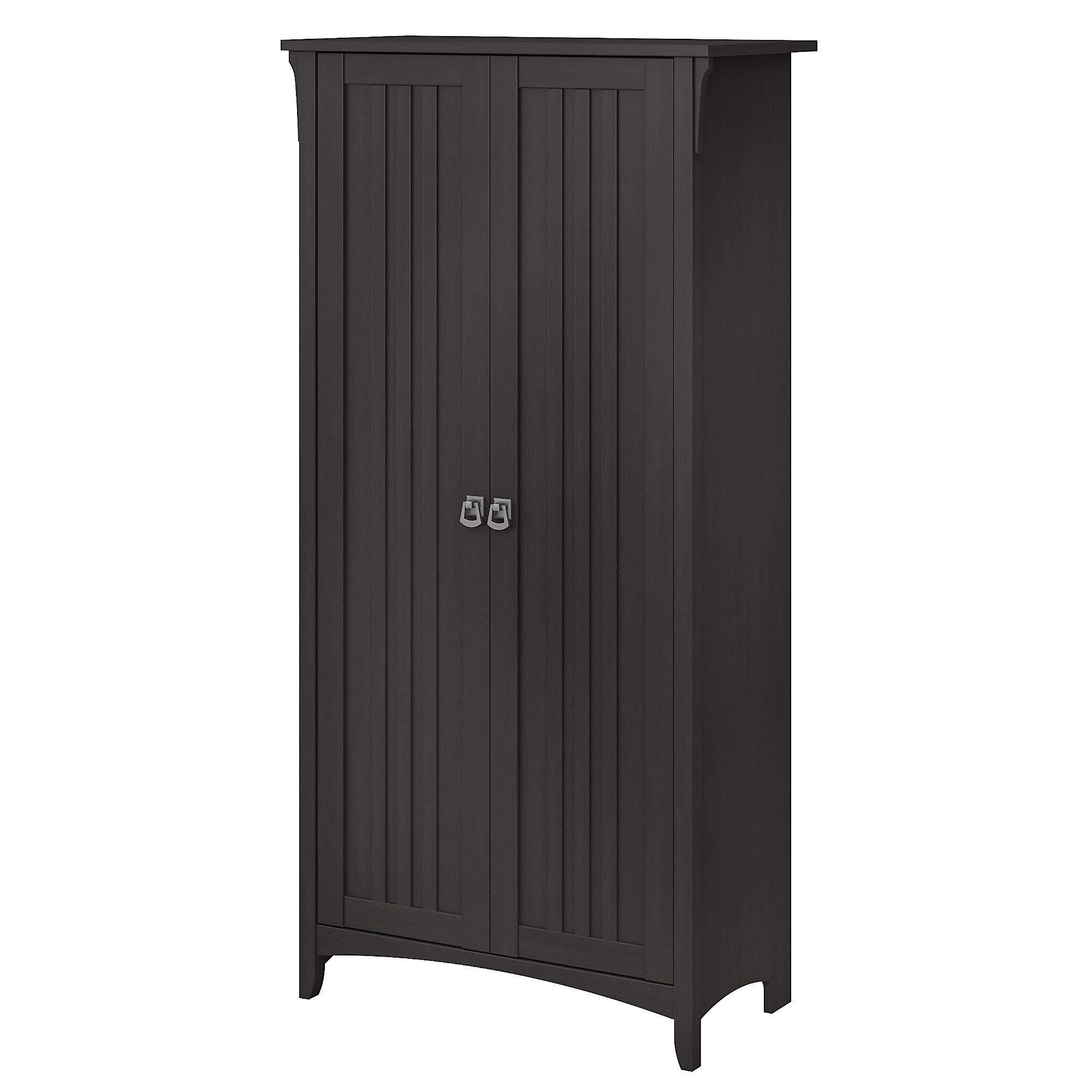 Bush Furniture Salinas Kitchen Pantry Cabinet with Doors in Vintage Black