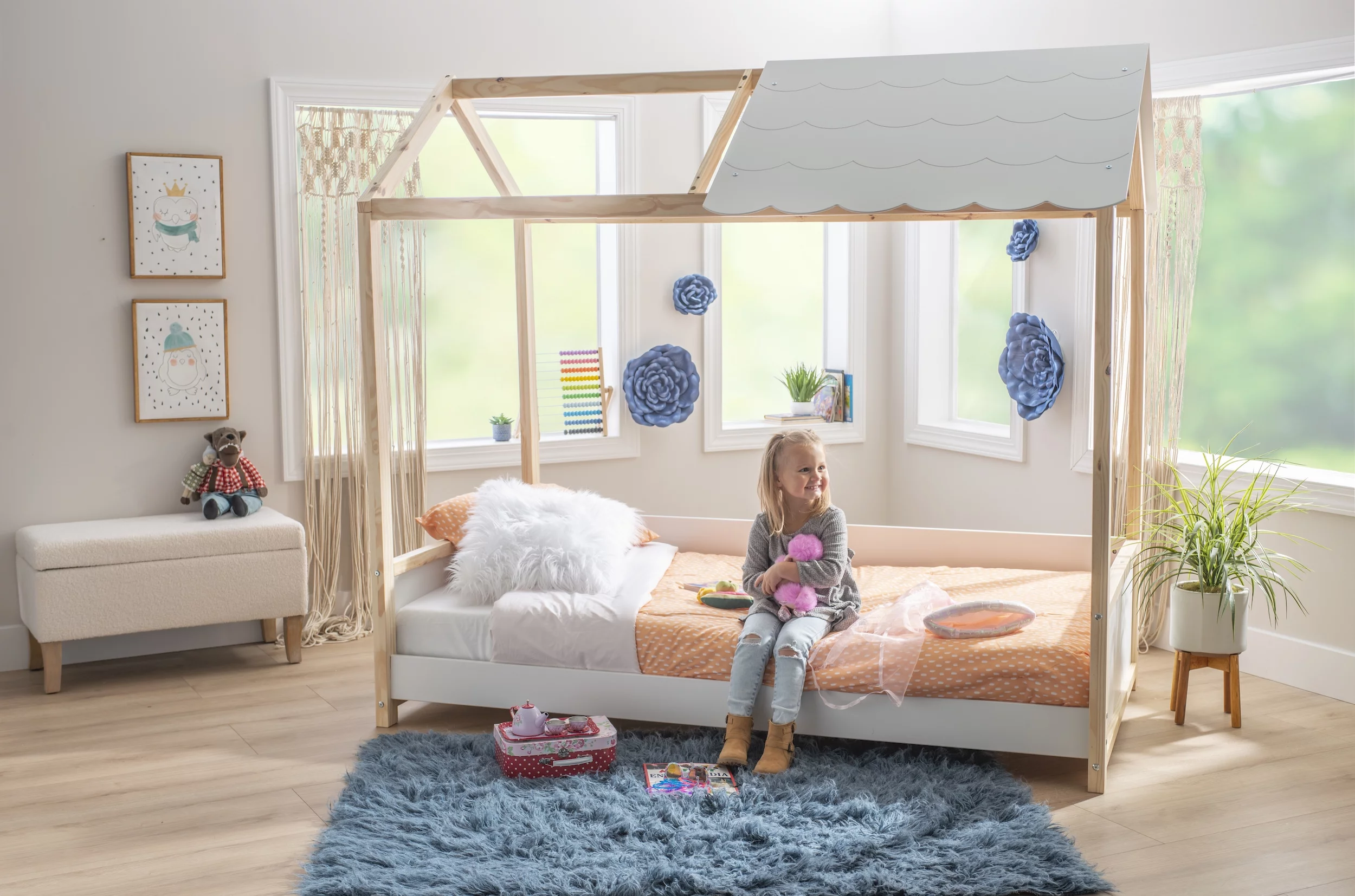 Powell Allyson Kid's Bed, Twin, White
