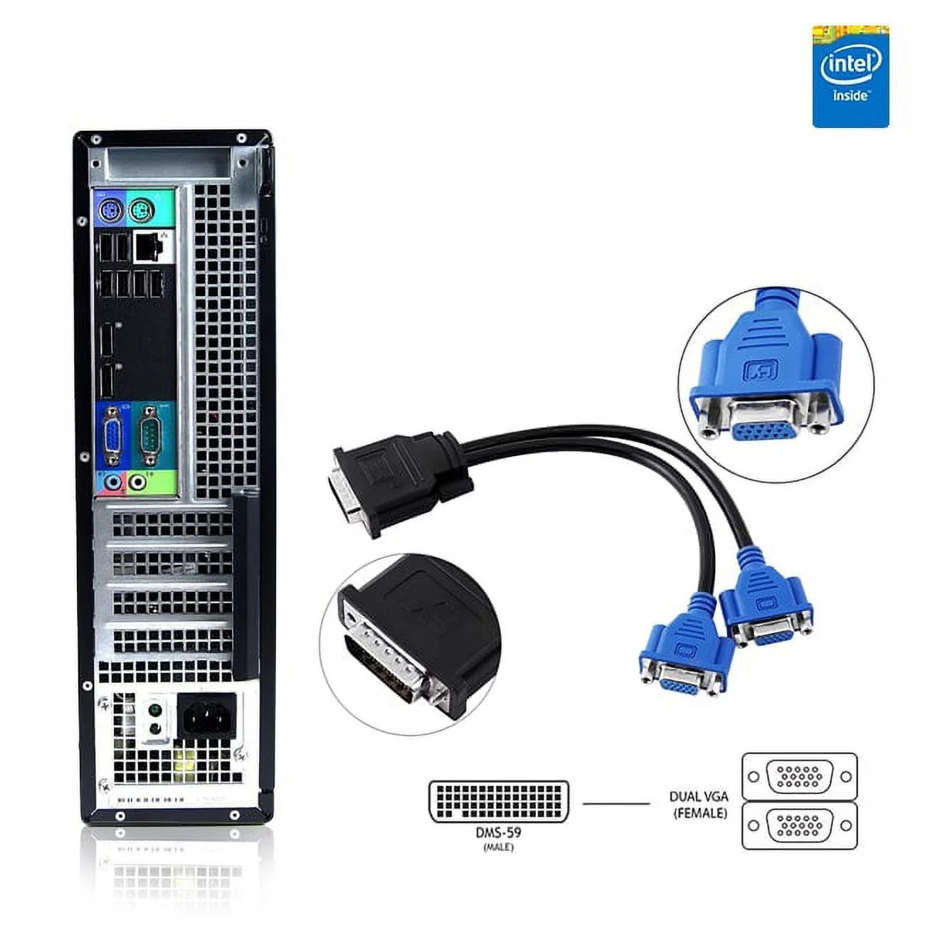 Restored Dell Optiplex Computer 2.8 GHz Core i7 Tower PC, 16GB Windows 10 Home 19" (Refurbished)