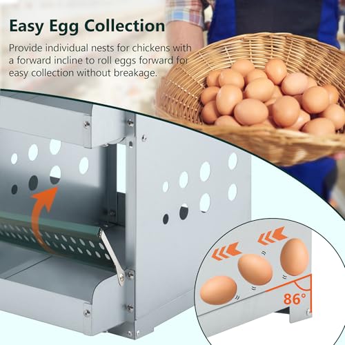 3-Tier Large Wooden Chicken Coop for 8-10 Chickens,Outdoor Walk-in Chicken Coop House with Run&Nesting Boxes,Hen House Poultry Pet Habitat Hutch Cage W/Pull Out Trays&Wire Fencing(95"×80"×83")